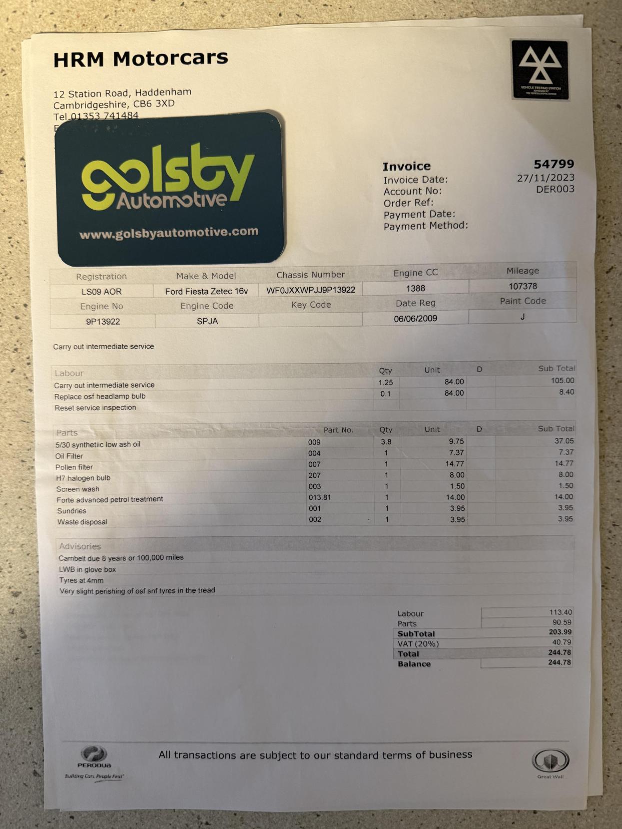 Ford Fiesta 1.4 Zetec Hatchback 5dr Petrol Manual (133 g/km, 94 bhp)